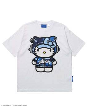 HK EYELET TEE / ハローキティ キティちゃん 半袖 クルーネック プリント ワンポイント ハトメ ホワイト