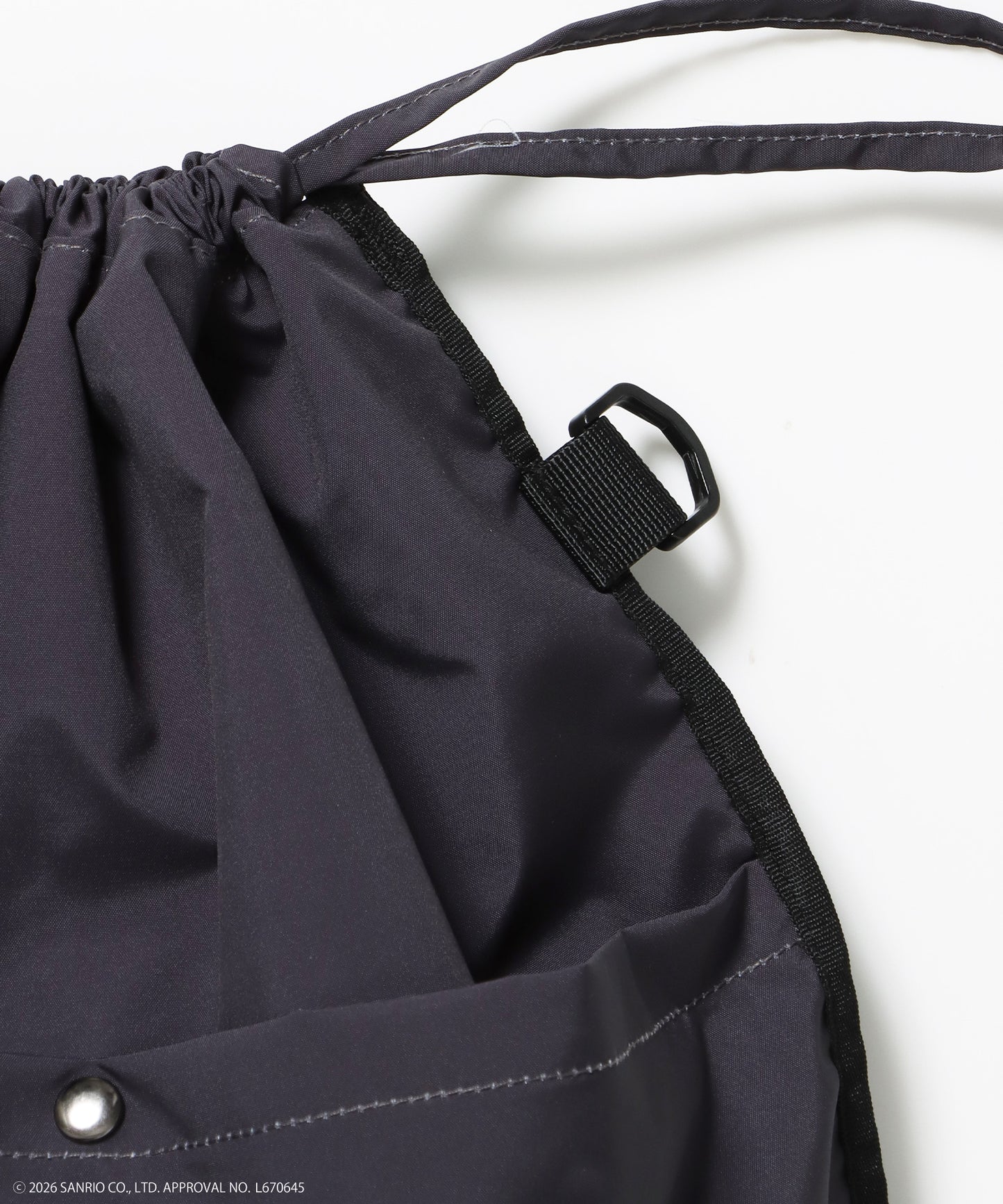HK KITTY DAILY KNAPSACK / ナップサック バック 雑貨 2WAY プリント リバーシブル ユニセックス ブラック系その他