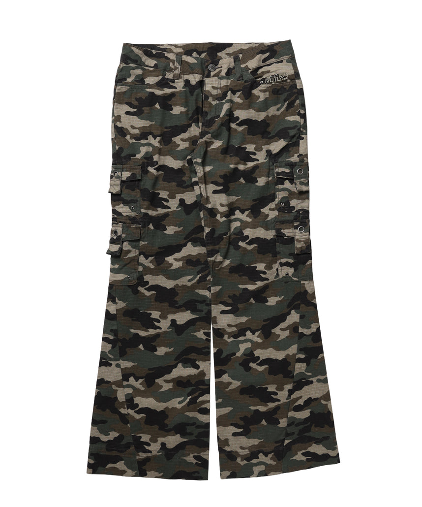 ※WEB限定 / レディースフレアカーゴパンツ / sqnz eyelet low-rise pants 柄80