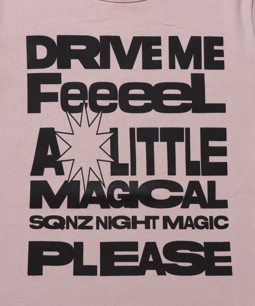 ≪予約商品≫※WEB限定 / ビックロゴコンパクトT / sqnz message pt compact tee クルーネック ライトピンク
