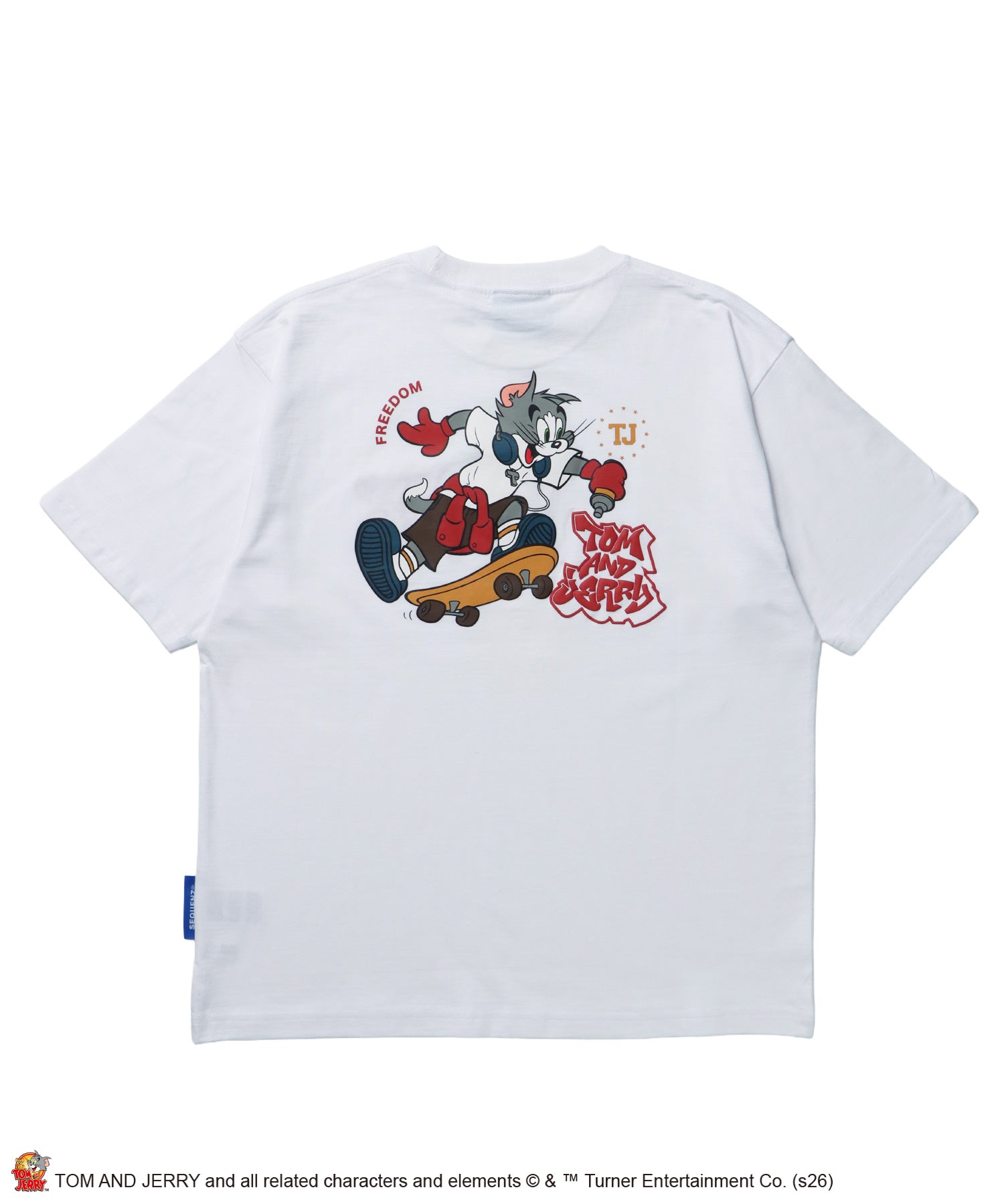 TJ SKATE BOARD TEE / トムとジェリー Tシャツ 半袖 クルーネック プリント オーバーサイズ ホワイト系その他