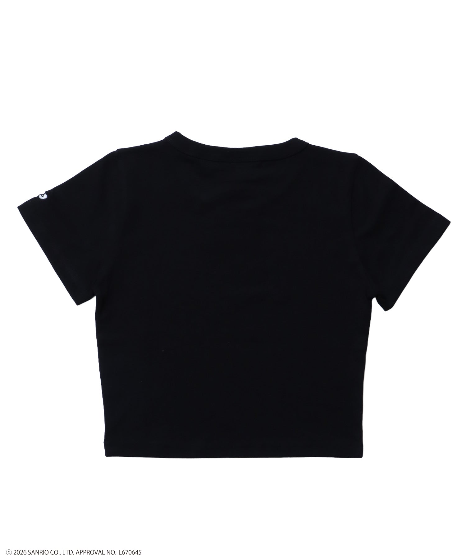 HK I LOVE “KI”TEE / ハローキティ キティちゃん 半袖 クルーネック プリント ワンポイント ブラック
