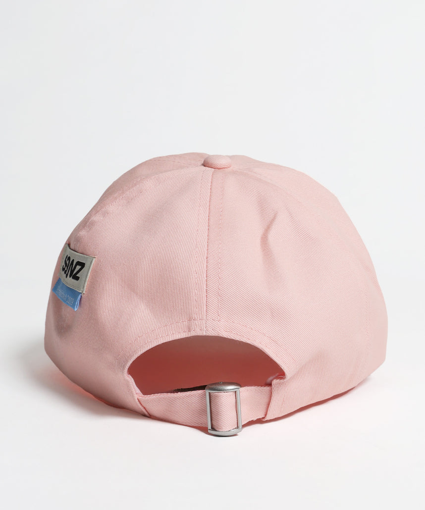 ※WEB限定 / ワッペン / またぎデザインキャップ /sqnz logo applique stitch cap ピンク