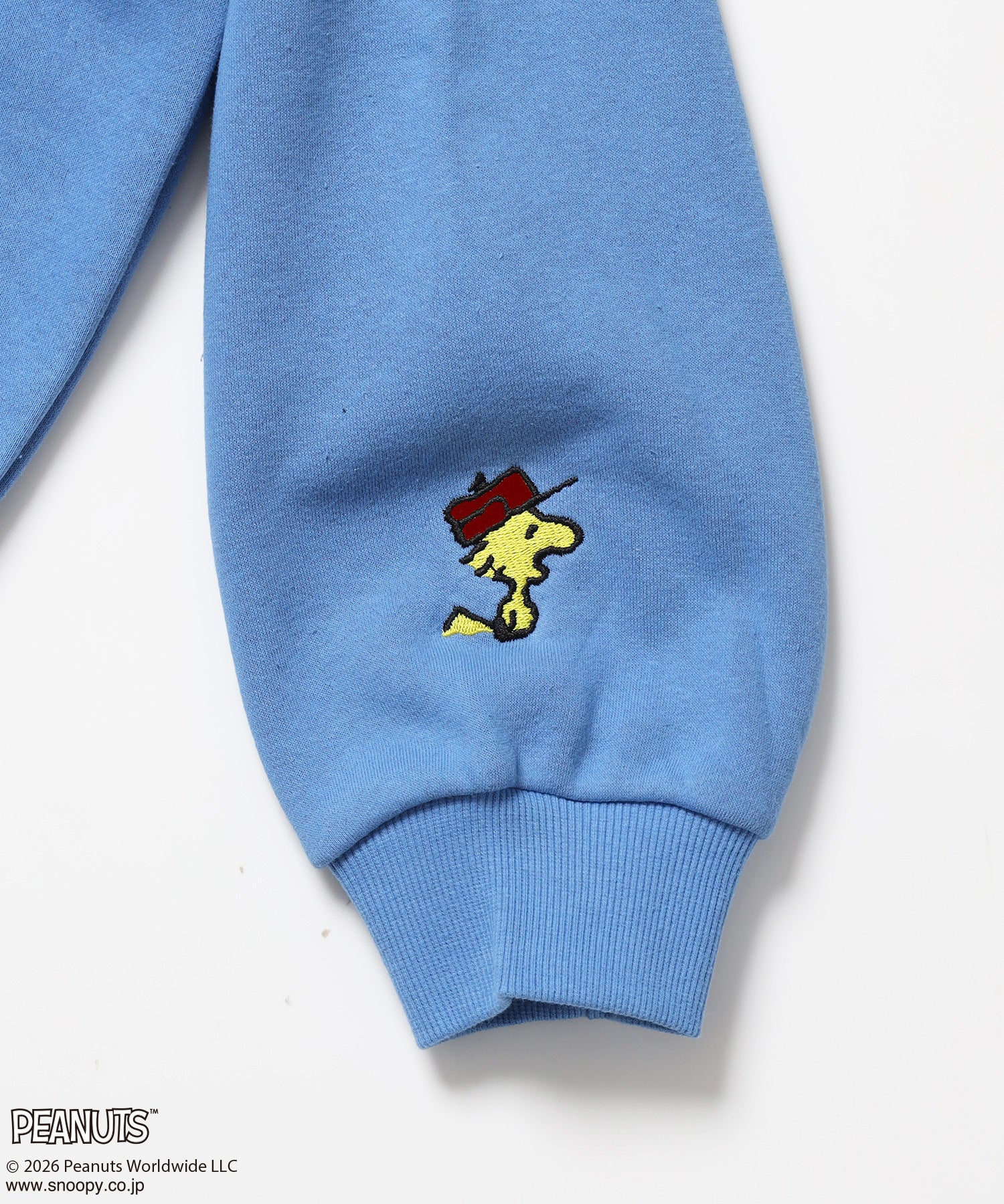 TP FUR SNOOPY APPLIQUE P/K/ スヌーピー ファーワッペン 刺繍 パーカー ブルー