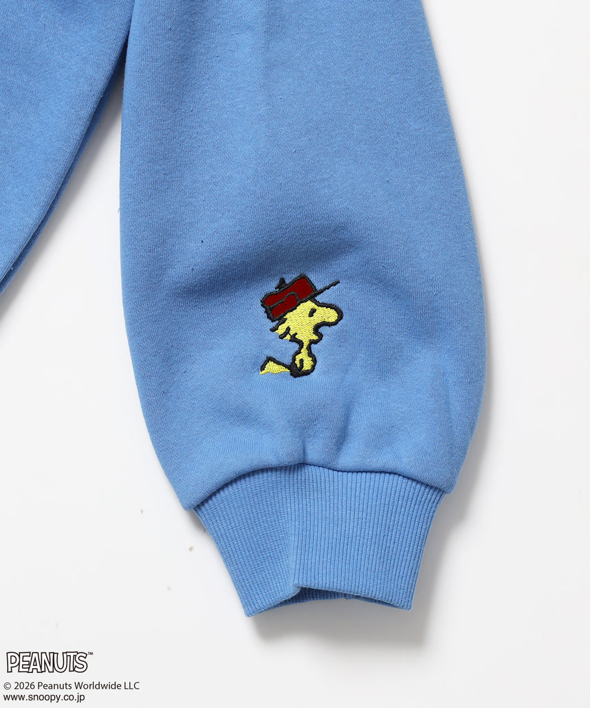 TP FUR SNOOPY APPLIQUE P/K/ スヌーピー ファーワッペン 刺繍 パーカー ブルー