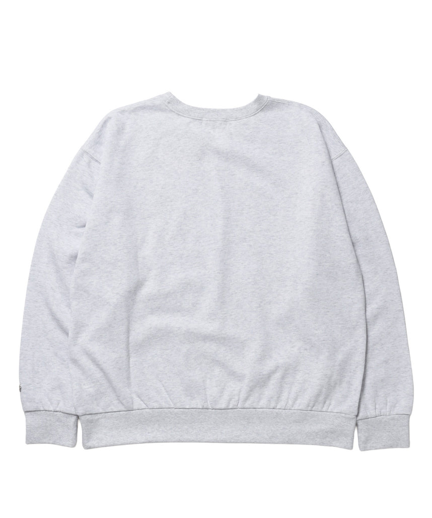 ※WEB限定 サークルハート刺繍裏起毛スウェット / sqnzU basic logo c/n アッシュグレー