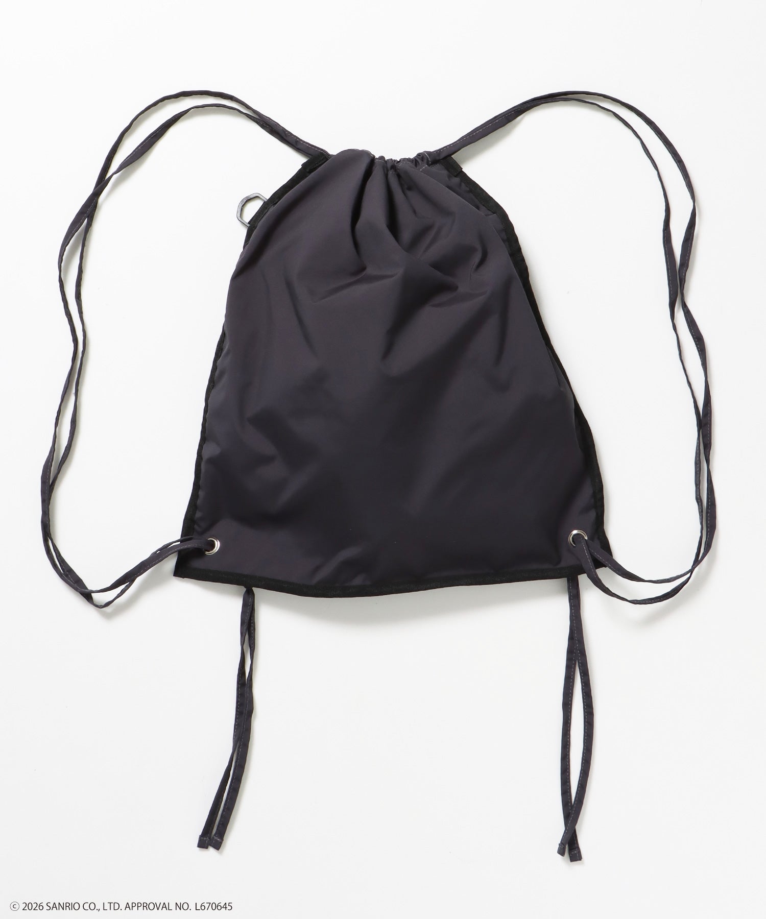 HK KITTY DAILY KNAPSACK / ナップサック バック 雑貨 2WAY プリント リバーシブル ユニセックス ブラック系その他
