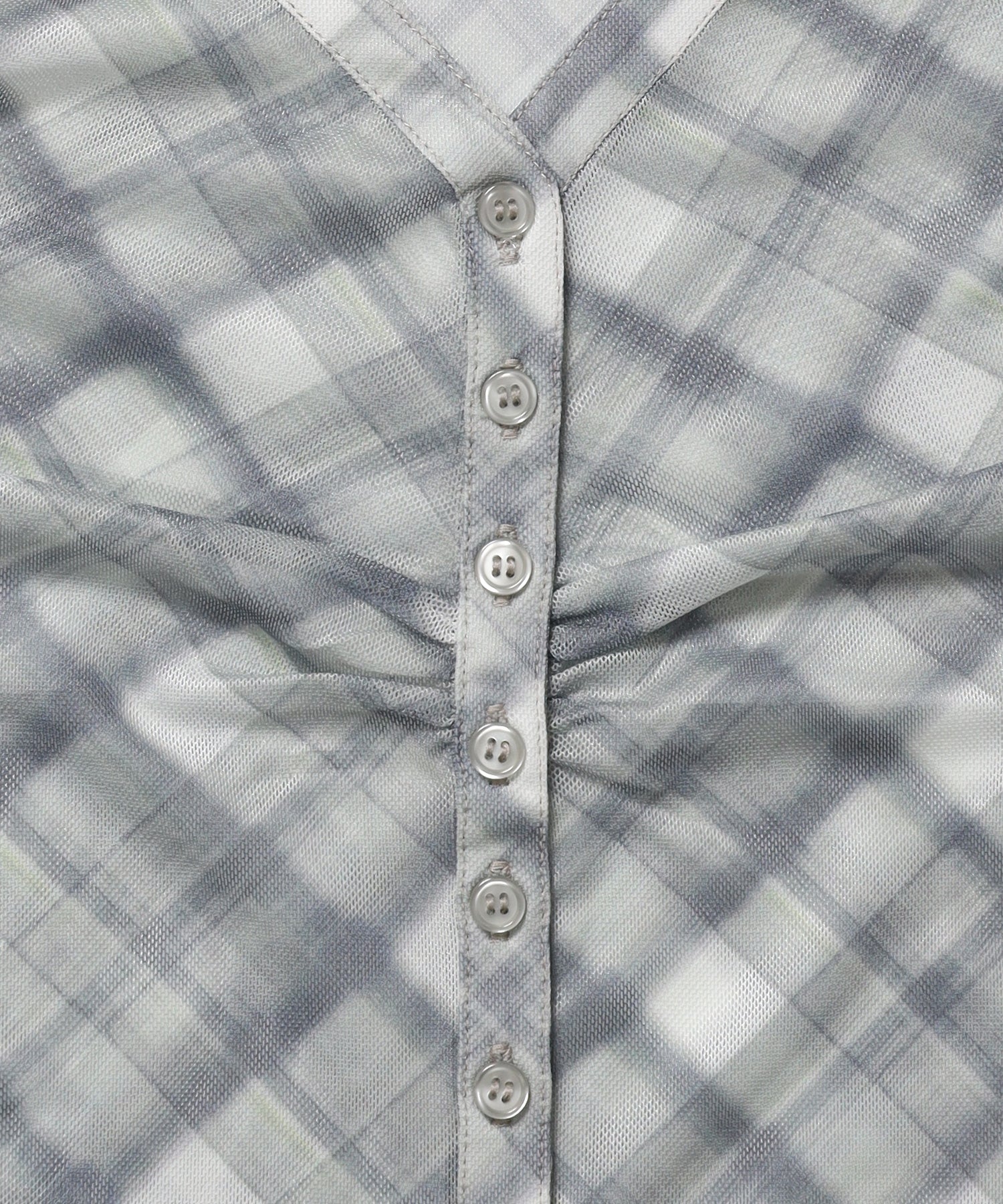 ※WEB限定 / レディースギャザー長袖シャツ / sqnz sheer gather l/s shirts ミント
