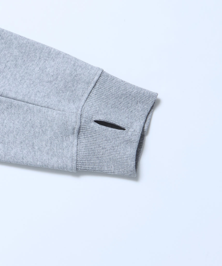 sqnz eyelet fit zip pk / レディース ジップパーカー フーディ ハトメ スタッズ ダフルジップ 裏起毛≪SET UP着用可能≫ グレー