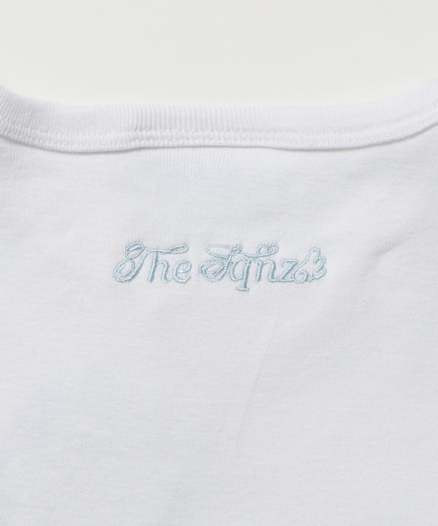 ※WEB限定 / レディースワンポイントロゴ半袖Tシャツ / sqnz logo compact tee ホワイト
