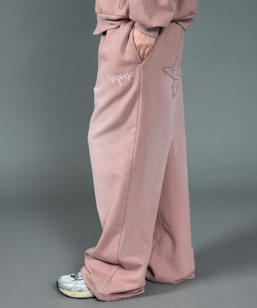 LOGO APPLIQUE SWEAT PANTS / フェード スウェット オーバーサイズ ヴィンテージライク 裏起毛 ピンク系その他2