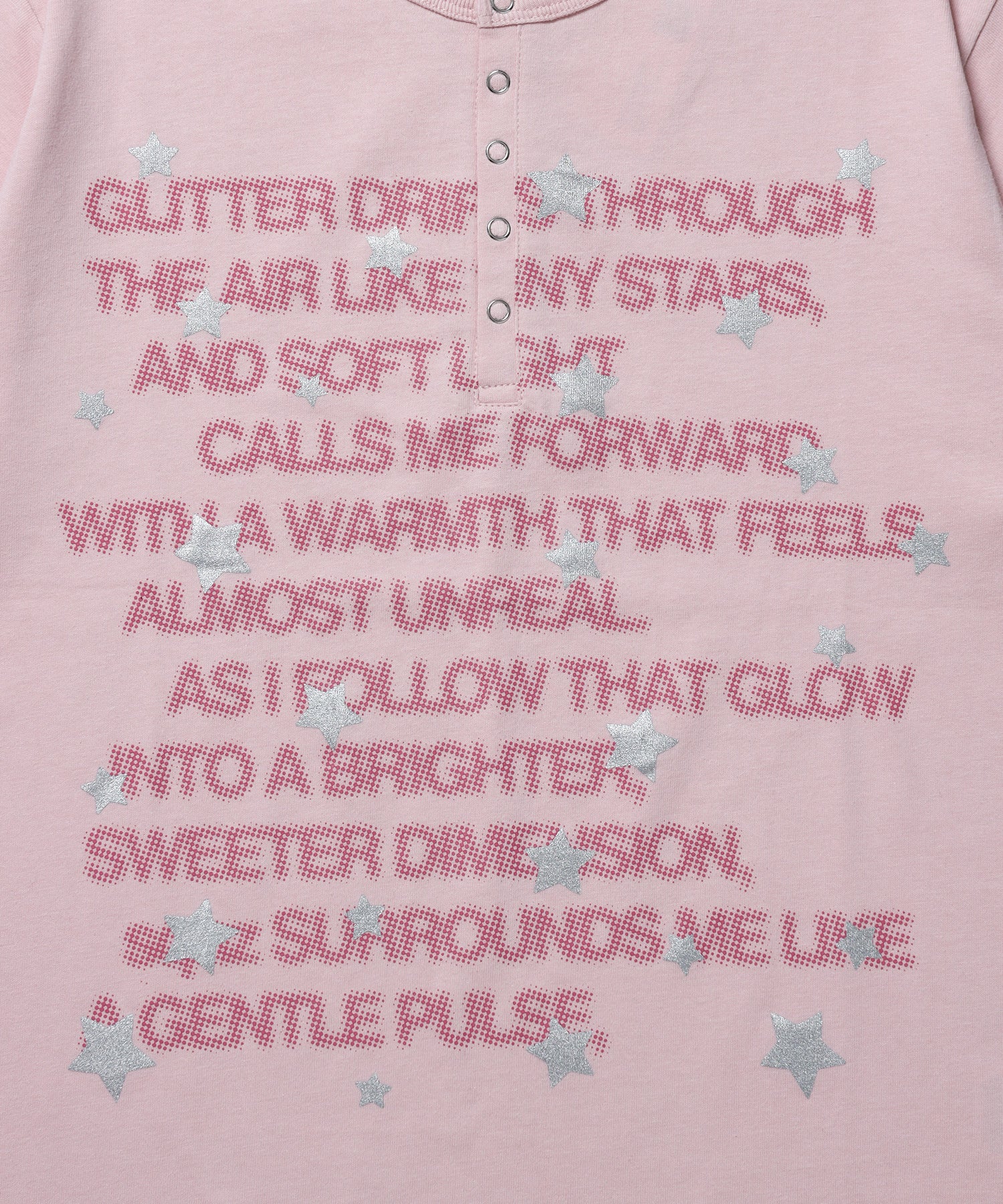 ≪予約商品≫※WEB限定 / ぼかしプリントヘンリーネックT / sqnz silver star henley tee ライトピンク