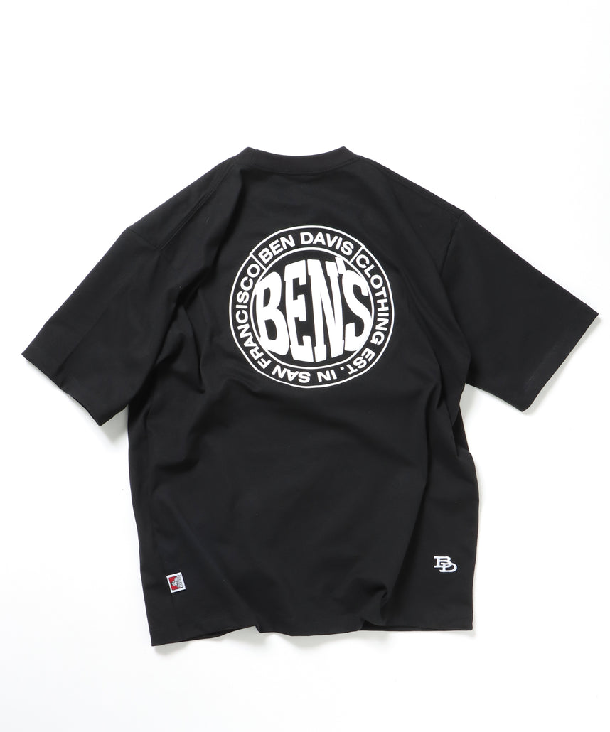 CIRCLE BEN‘S TEE / サークルロゴ Tシャツ 刺繍 半袖 シンプルロゴ ブラック
