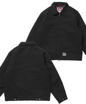 PADDED EISENHOWER JACKET / オーバーサイズ ビッグシルエット ジャケット アウター 中綿 ジップ ブラック