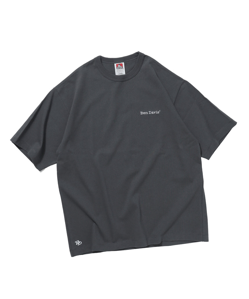 【BEN DAVIS(ベンデイビス)】NAVAL別注 エクストラヘビーオーバーT / 半袖 Tシャツ ワンポイント ブランドロゴ 刺繍 チャコール