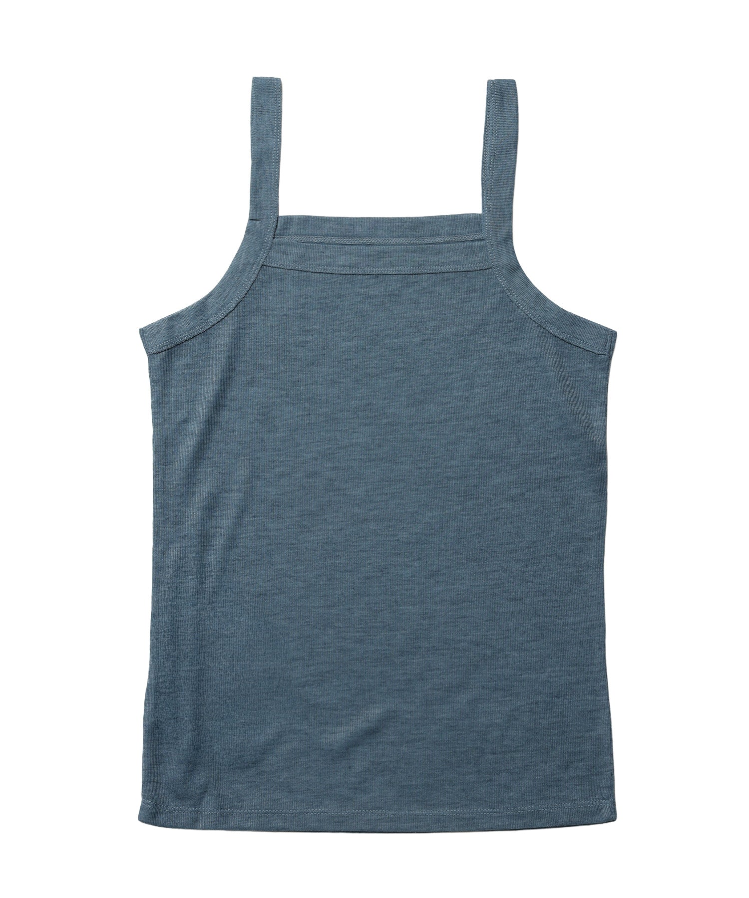 sqnz sheer layered tank / レディース シアー レイヤード ピスネーム メタルプレート タンクトップ クルーネック グリーン
