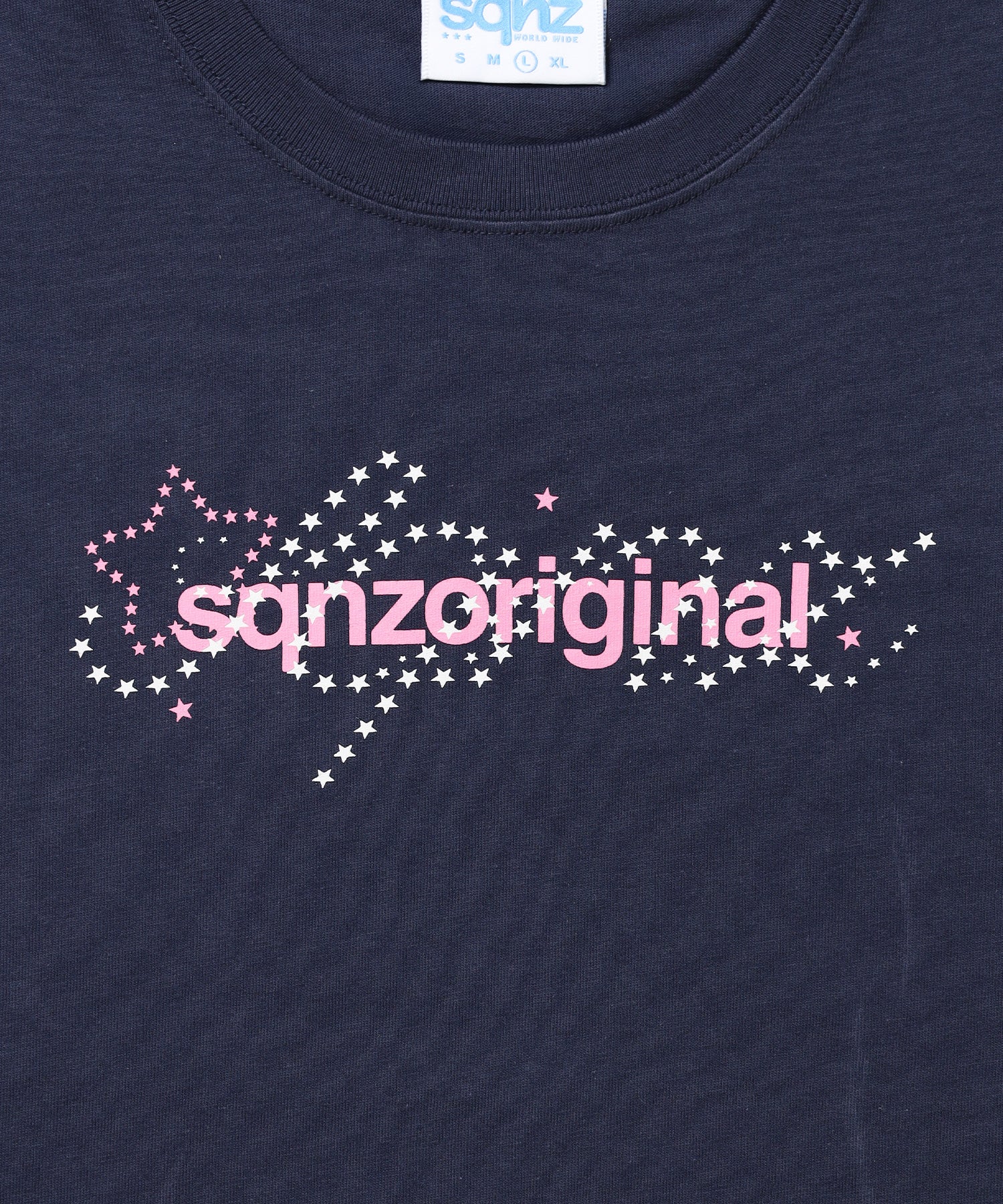 ※WEB限定 / ユニセックス / 星モチーフ半袖Tシャツ / sqnz star new logo tee / ネイビー