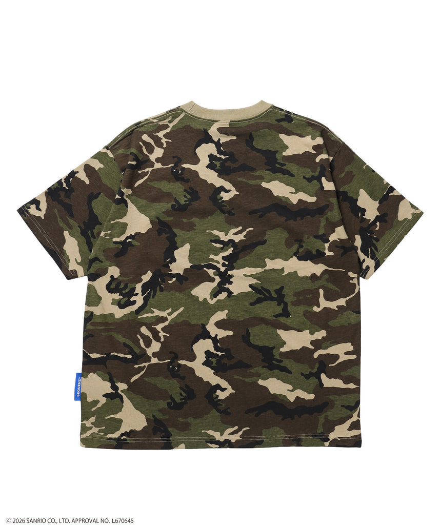 HK EYELET TEE / ハローキティ キティちゃん 半袖 クルーネック プリント ワンポイント ハトメ 柄80