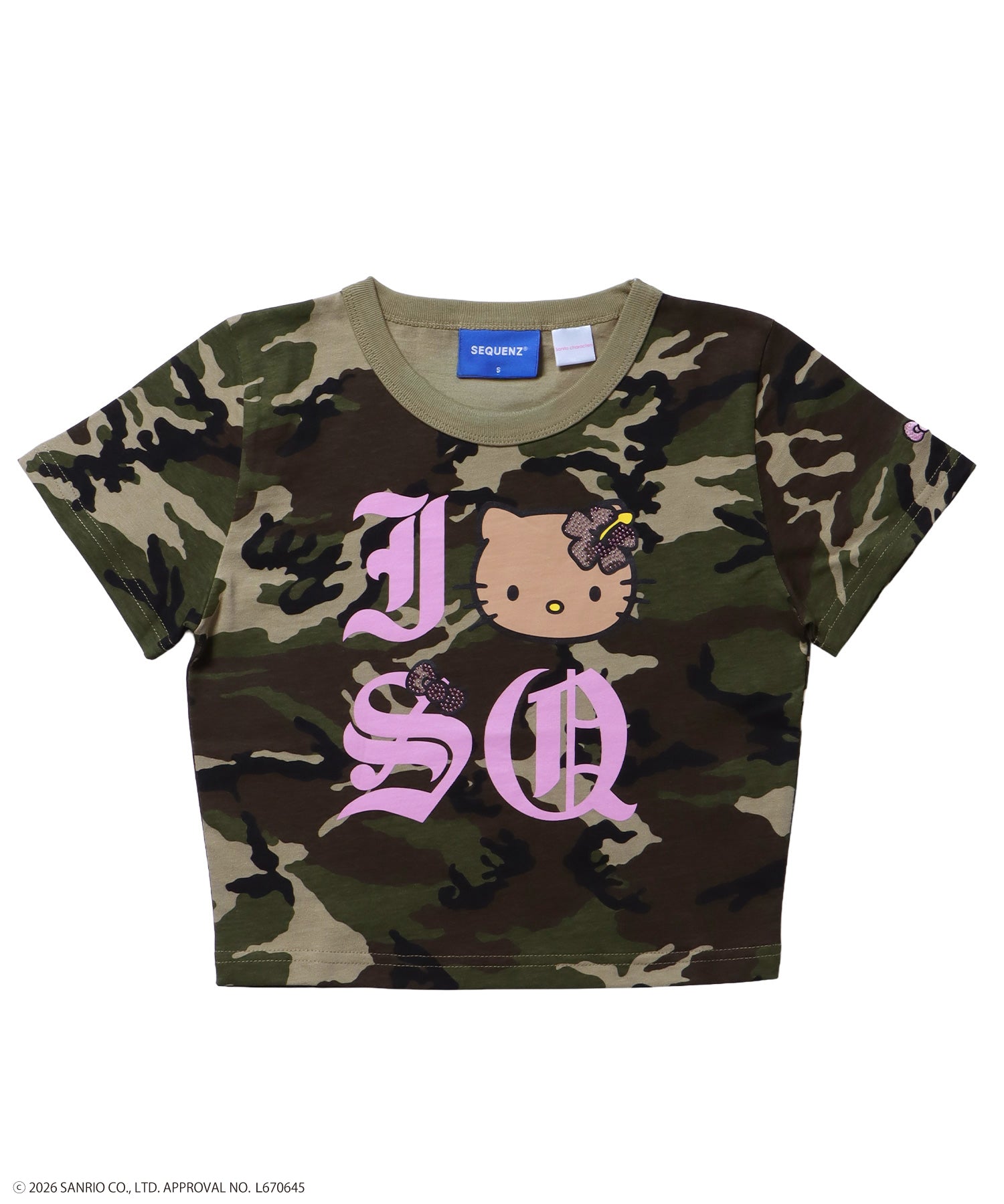 HK I LOVE “KI”TEE / ハローキティ キティちゃん 半袖 クルーネック プリント ワンポイント 柄80
