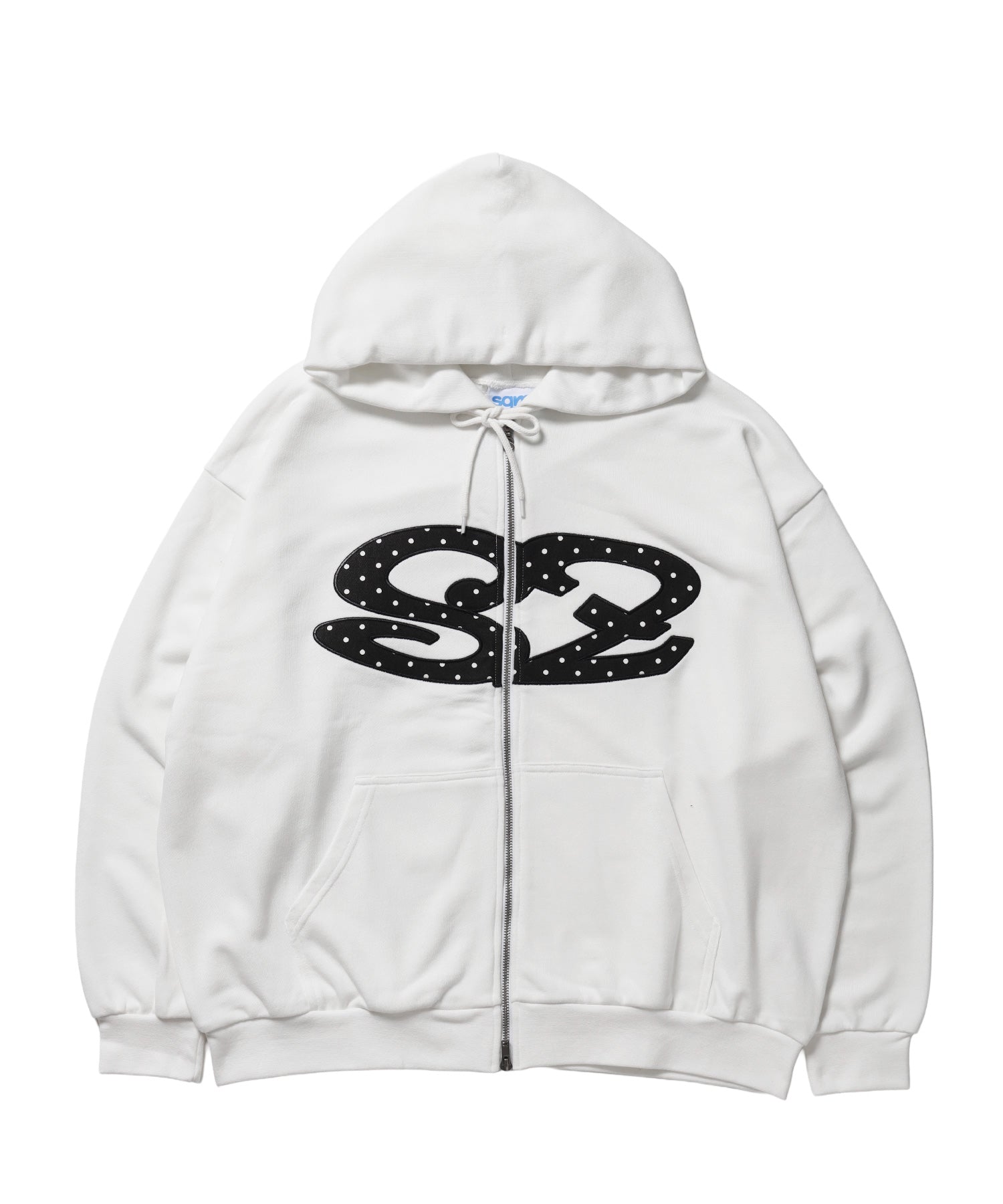 ≪予約商品≫※WEB限定 / アソートまたぎジップパーカー / sqnz logo applique zip p/k ホワイト