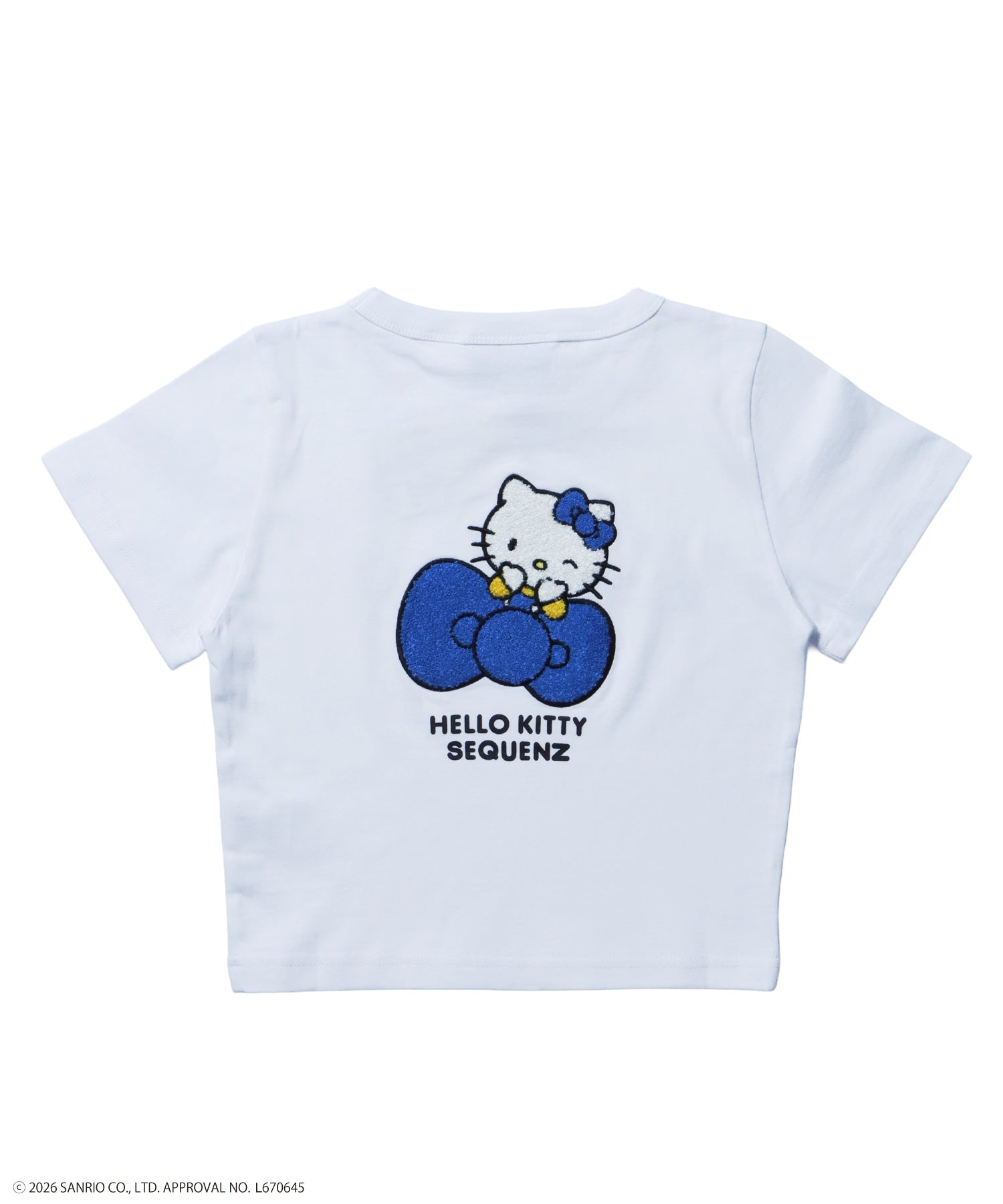 HK EMBROIDERY KITTY TEE / ハローキティ キティちゃん 半袖 クルーネック プリント ワンポイント 刺繍 ホワイト
