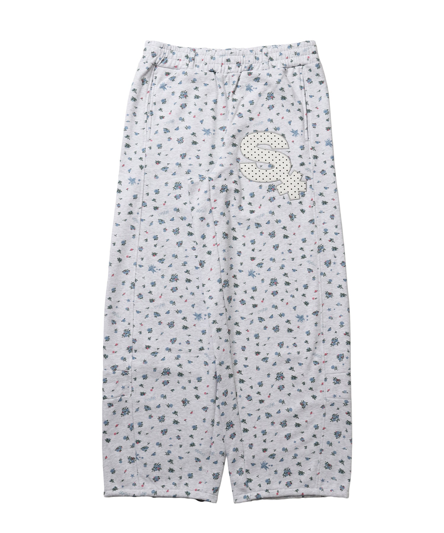 ※WEB限定 / ギンガムドットロゴスウェットパンツ / sqnzU spiral applique sweat pants