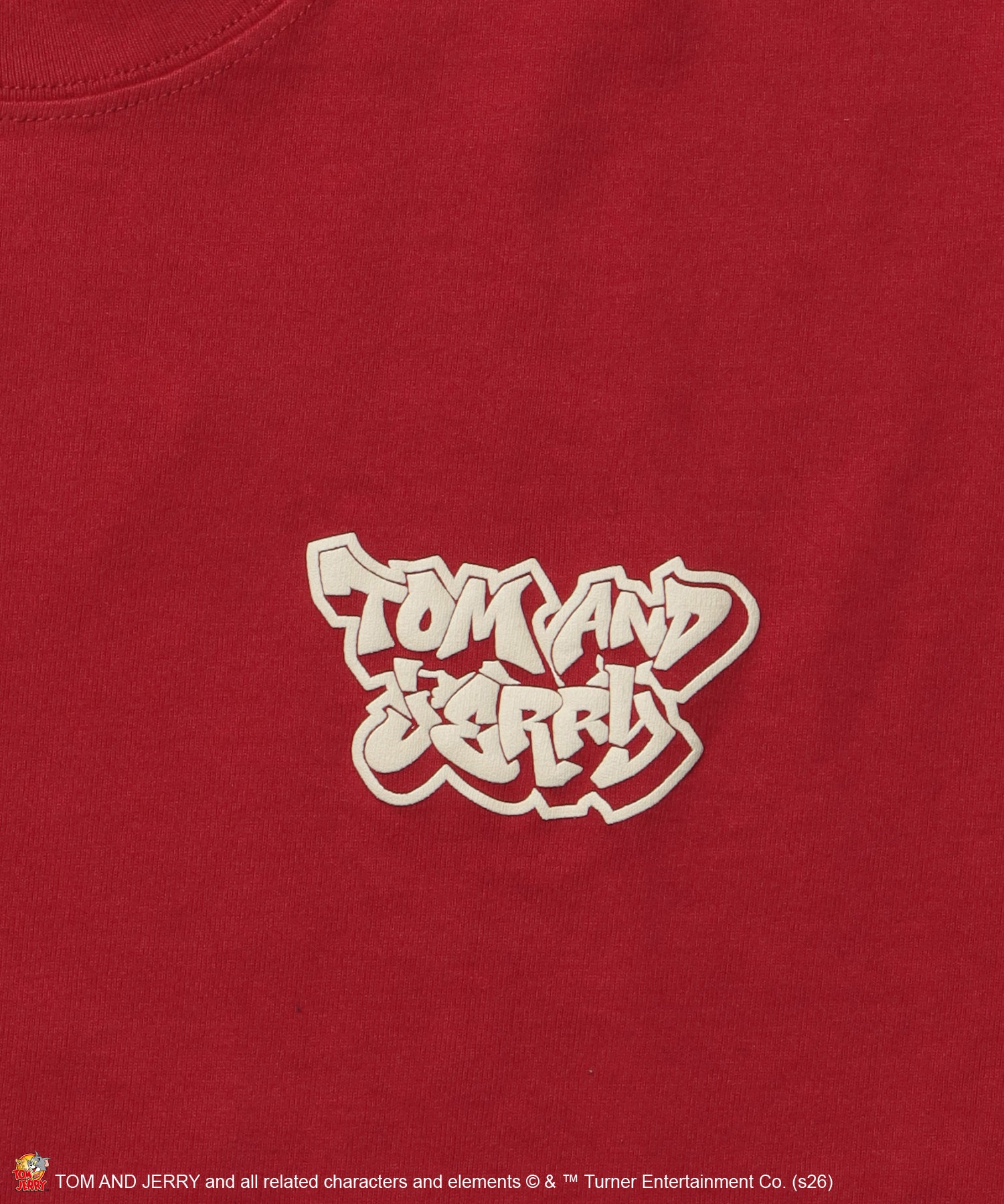 TJ SKATE BOARD TEE / トムとジェリー Tシャツ 半袖 クルーネック プリント オーバーサイズ レッド