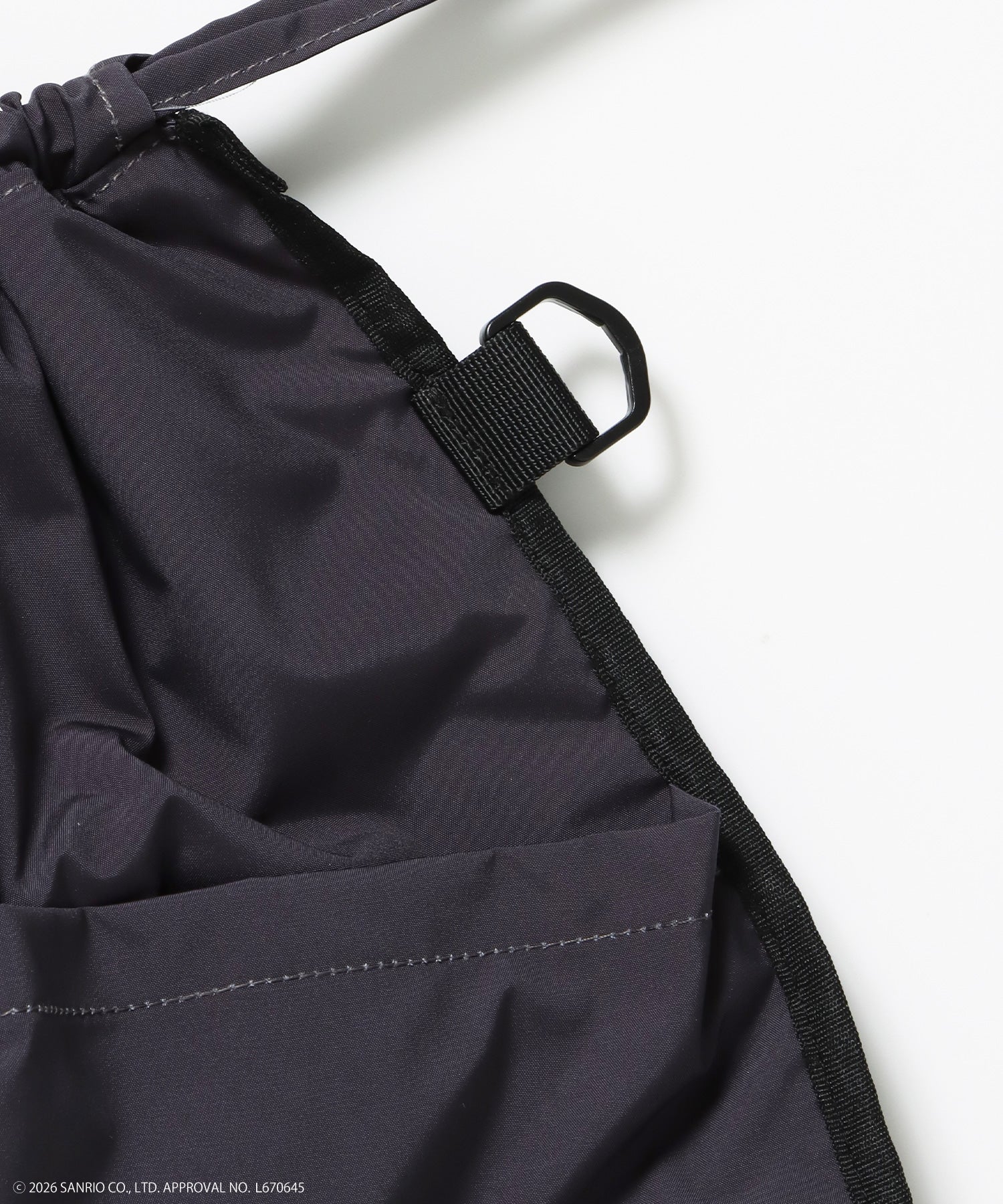 HK KITTY DAILY KNAPSACK / ナップサック バック 雑貨 2WAY プリント リバーシブル ユニセックス ブラック