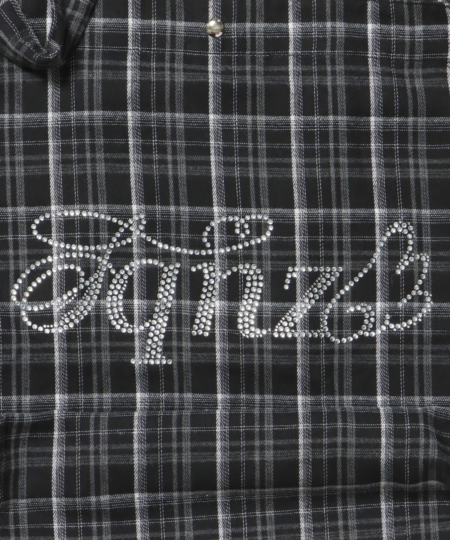 ≪予約商品≫sqnz favorite kira-kira totebag / ラインストーン バック チェック柄 2way ユニセックス ブラック