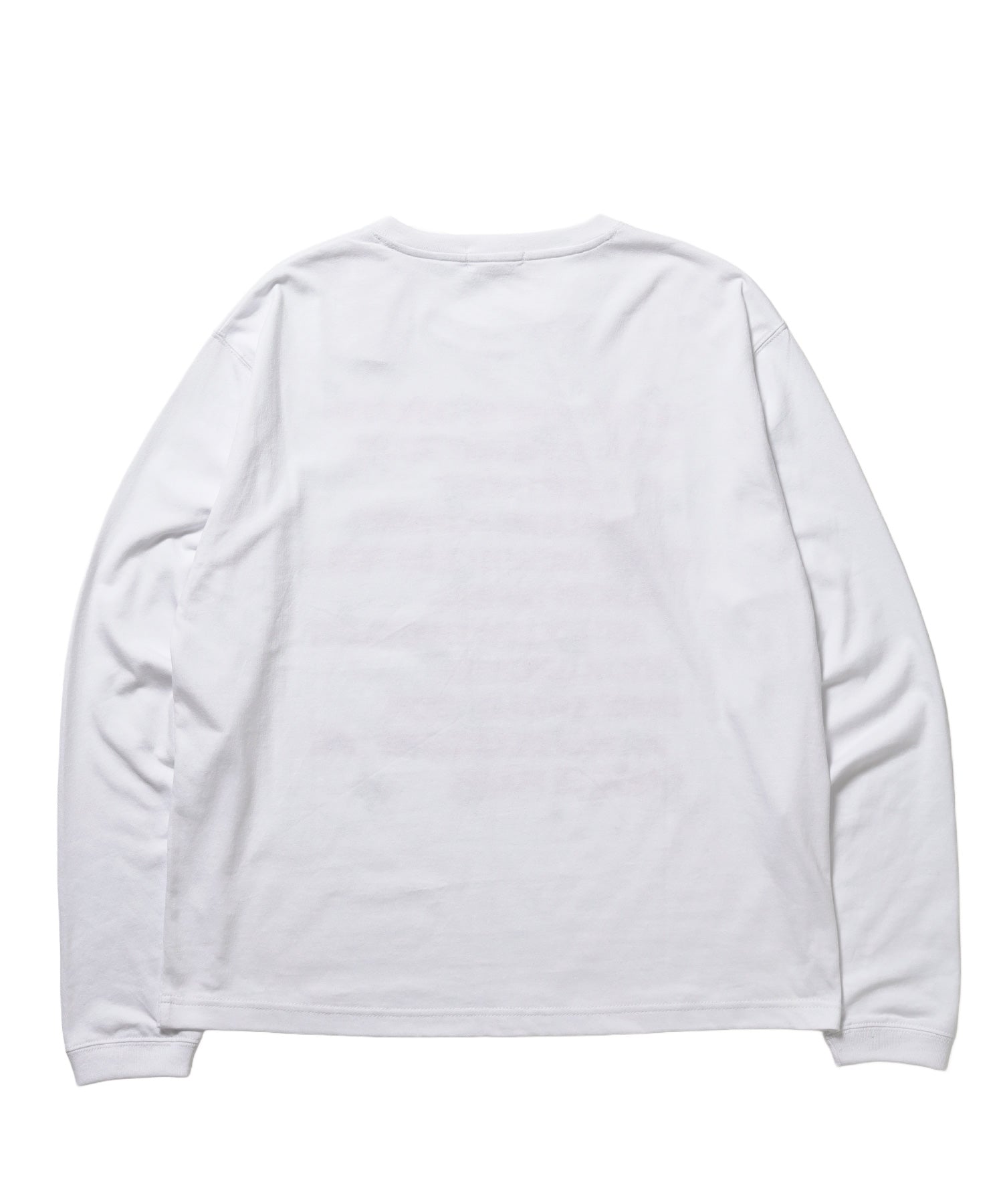 ※WEB限定 / ぼかしプリントヘンリーネックロンT / sqnzU BORDER L/S TEE ホワイト