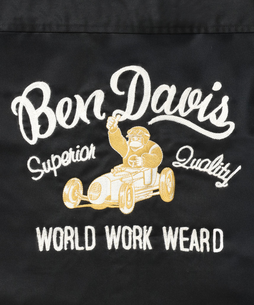 RACER S/S WORK SHIRT / 半袖 シャツ ワーク レギュラーカラー ボックスシルエット ブラック