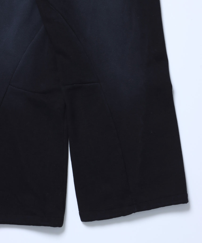 sqnz fade sweat pants / スウェット パンツ 加工 ハトメ スタッズ 裏起毛≪SET UP着用可能≫ ブラック