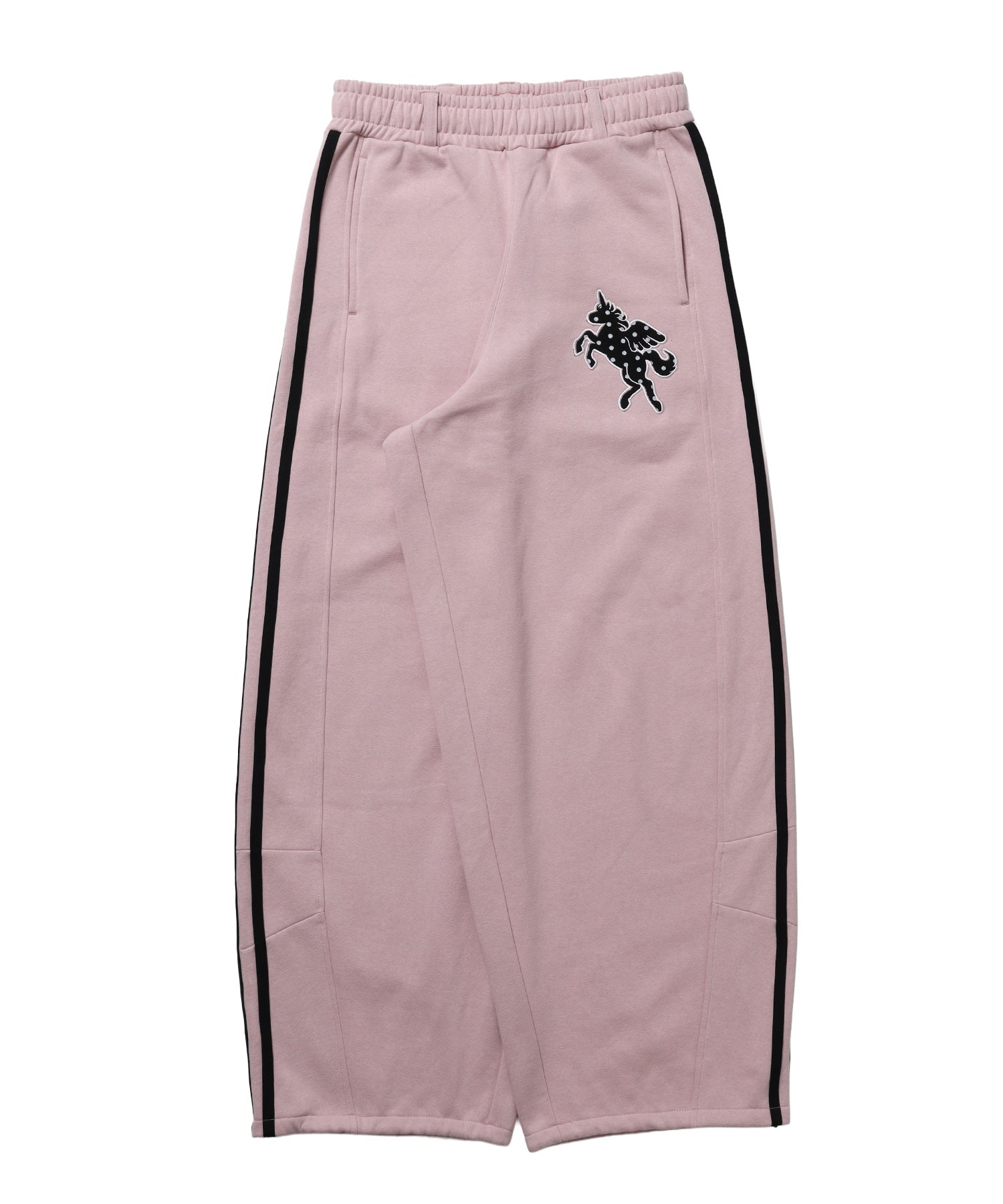 ※WEB限定 / ユニコーンワッペン刺繍トラックパンツ / sqnzU horse track pants ピンク