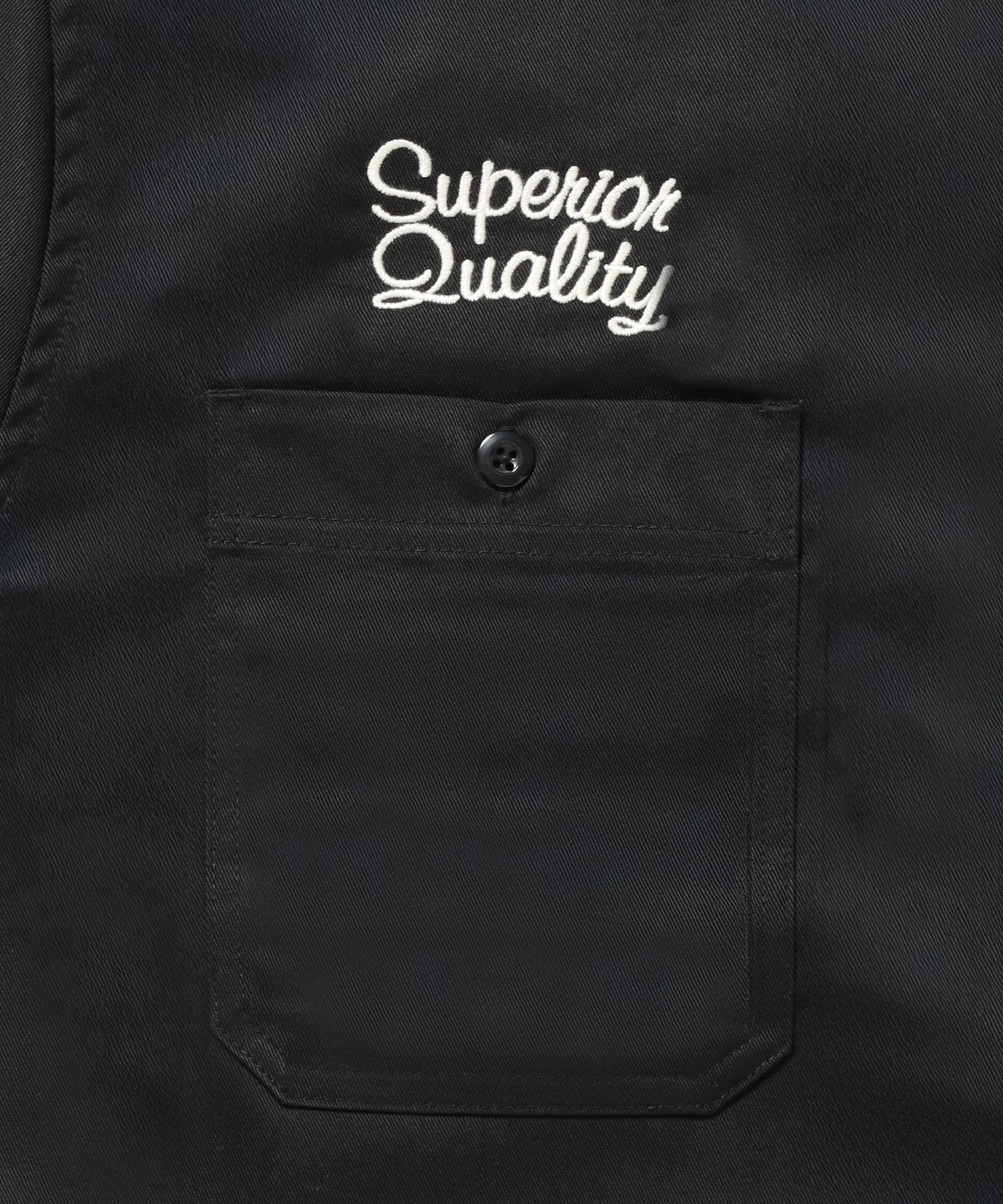 RACER S/S WORK SHIRT / 半袖 シャツ ワーク レギュラーカラー ボックスシルエット ブラック
