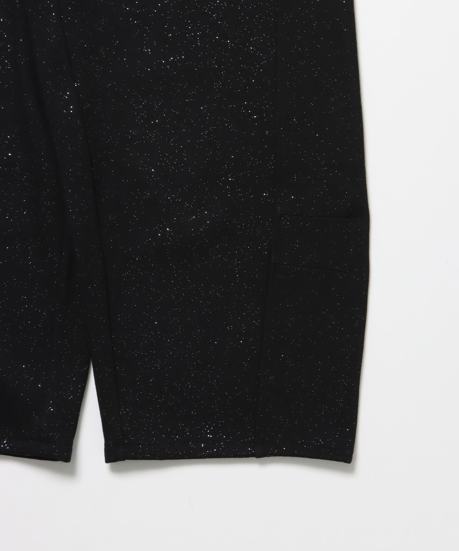 sqnz glitter sweat pants / グリッター スウェットパンツ ラインストーン ドローストリング ポケット 裏起毛 【セットアップ着用可能】 ブラック