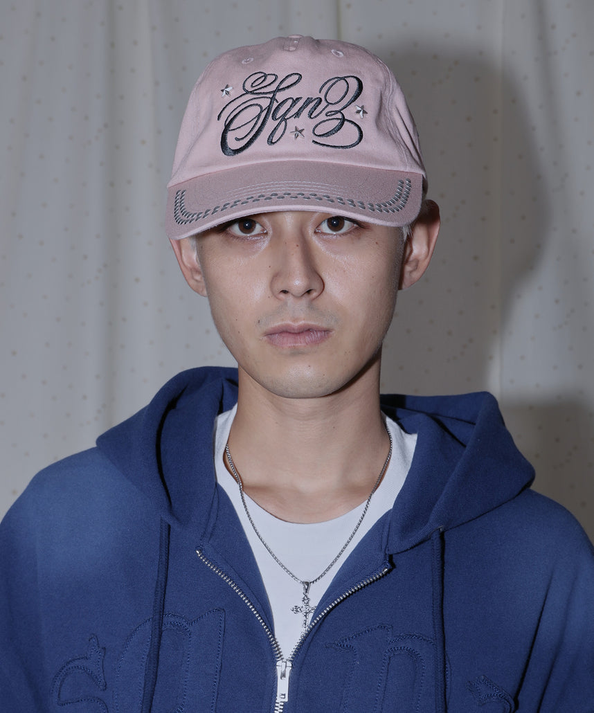 sqnz studs cap / キャップ 帽子 スタッズ 刺繍 ライトピンク