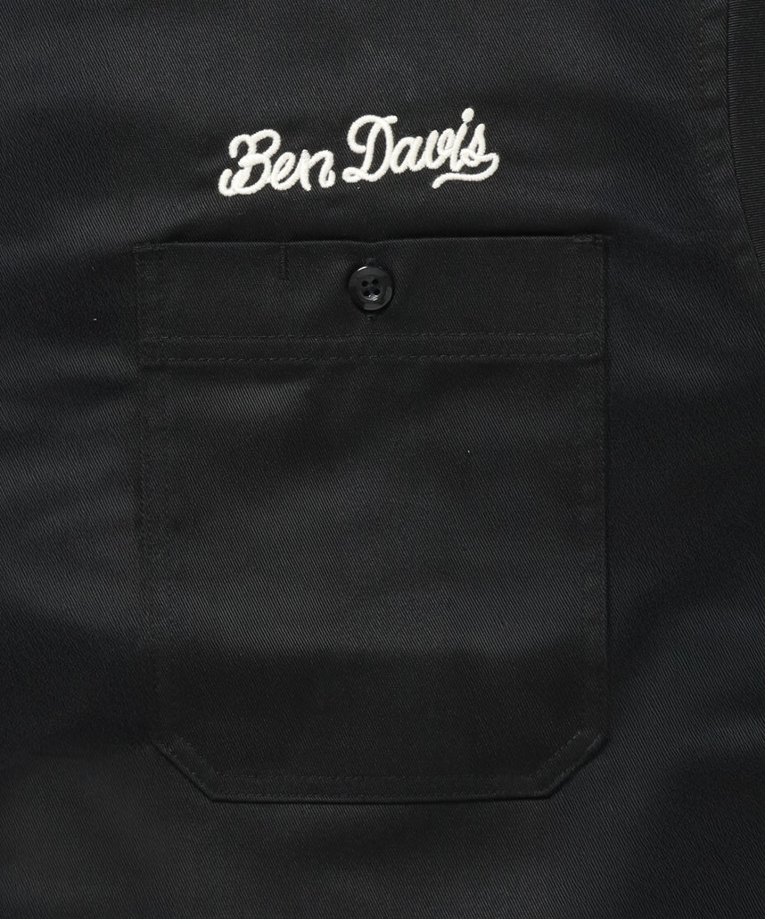 RACER S/S WORK SHIRT / 半袖 シャツ ワーク レギュラーカラー ボックスシルエット ブラック