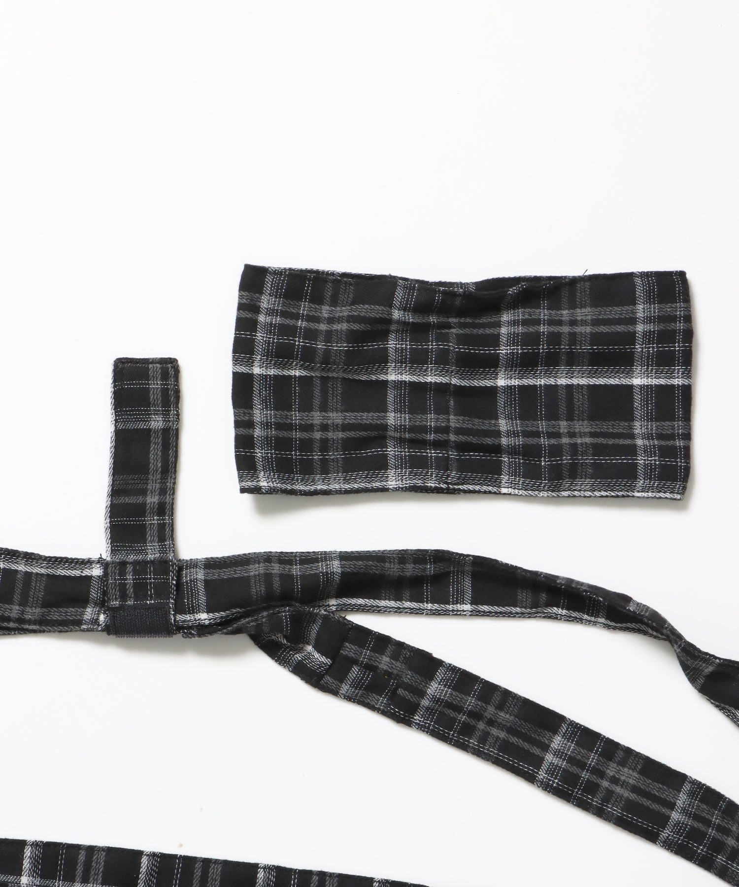 ≪予約商品≫sqnz favorite kira-kira totebag / ラインストーン バック チェック柄 2way ユニセックス ブラック