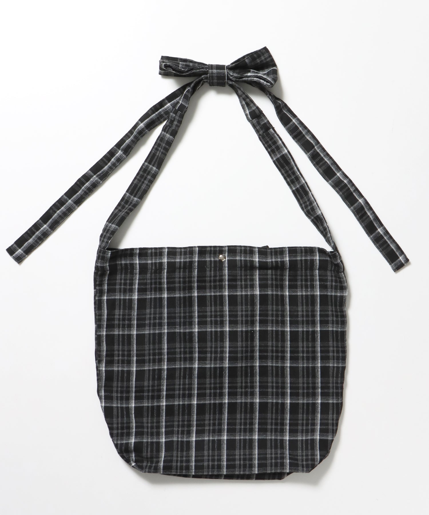 ≪予約商品≫sqnz favorite kira-kira totebag / ラインストーン バック チェック柄 2way ユニセックス ブラック