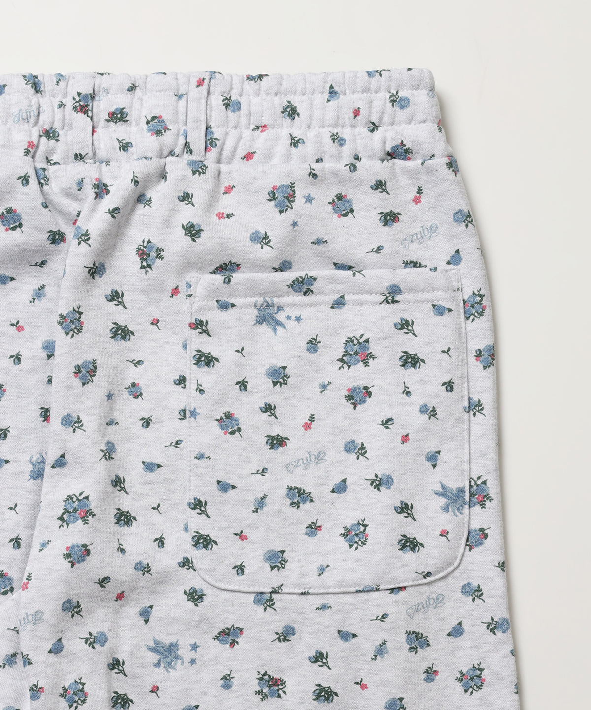※WEB限定 / ギンガムドットロゴスウェットパンツ / sqnzU spiral applique sweat pants