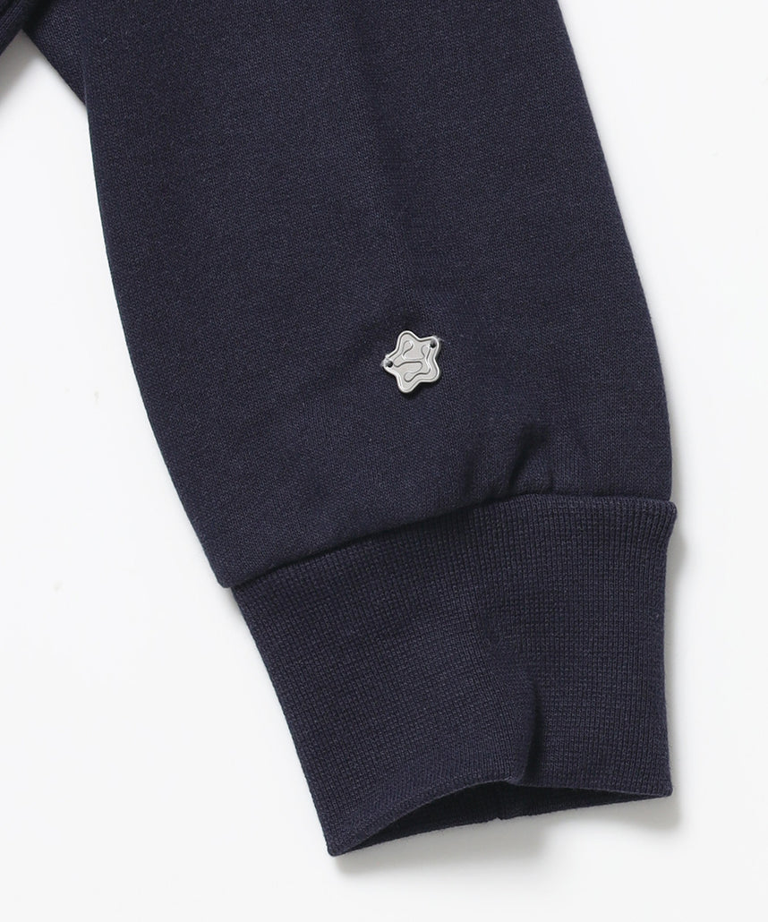 ※WEB限定 サークルハート刺繍裏起毛スウェット / sqnzU basic logo c/n ネイビー