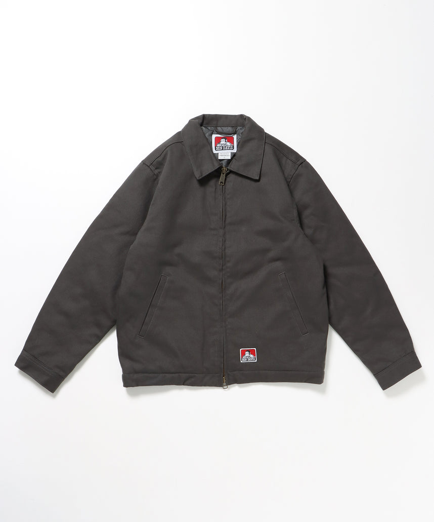 PADDED EISENHOWER JACKET / オーバーサイズ ビッグシルエット ジャケット アウター 中綿 ジップ チャコール