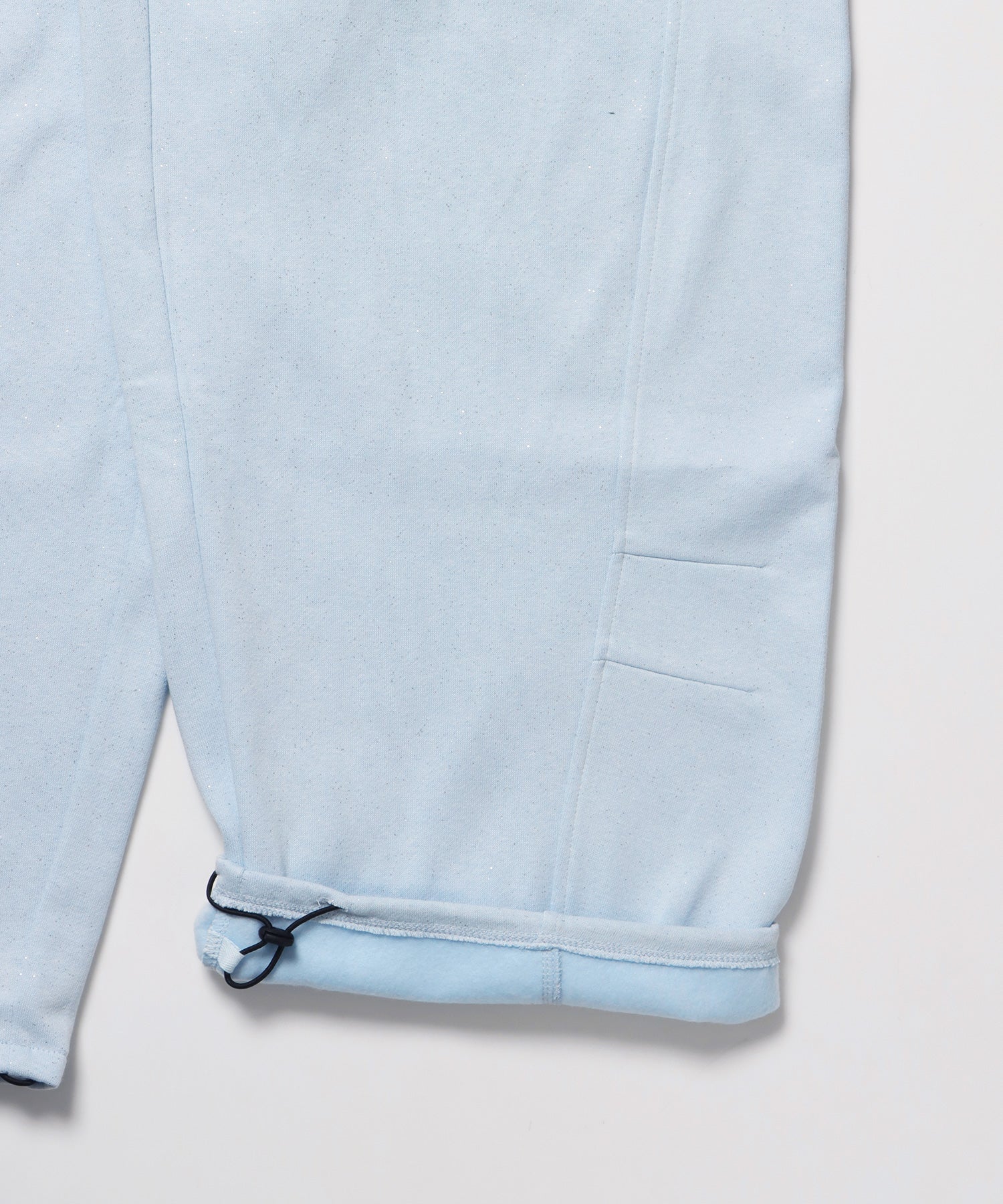 sqnz glitter sweat pants / グリッター スウェットパンツ ラインストーン ドローストリング ポケット 裏起毛 【セットアップ着用可能】 スカイブルー