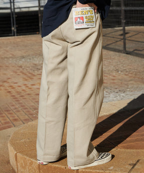 EXTRA WIDE PANTS / エクストラワイドパンツ センタープレス カツラギ アイボリー