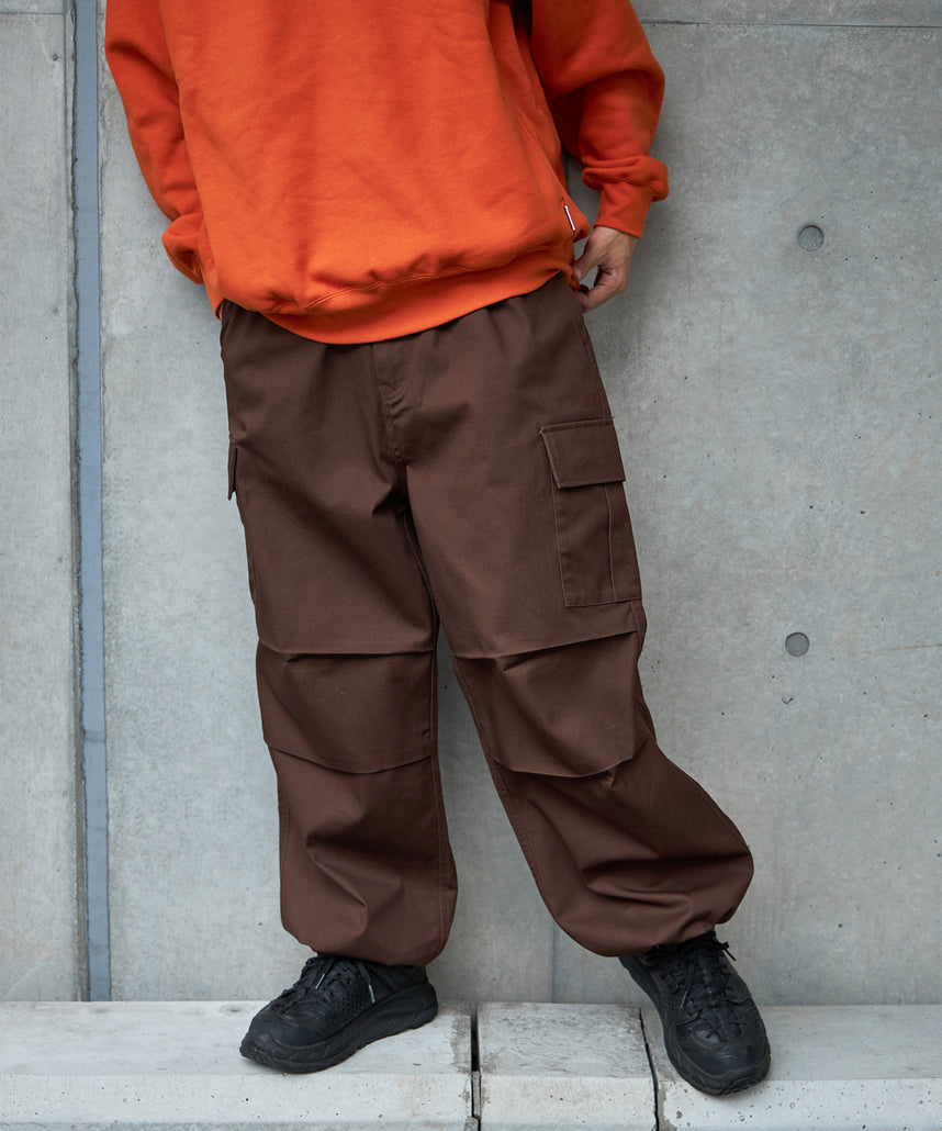 H177 着用サイズ:L【柄85(ブラウン カーゴポケット付き)】