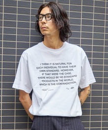 メッセージTシャツ / ビックシルエット ノームコア ブランドロゴ ホワイト