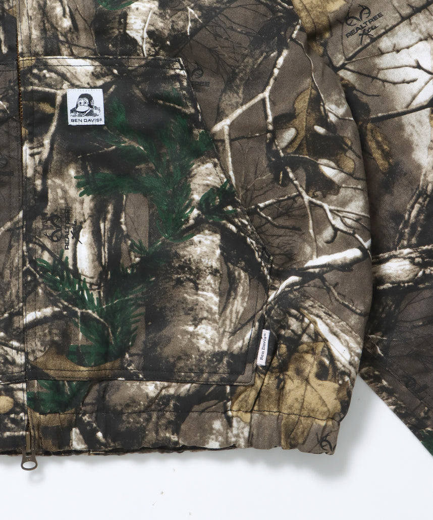 WORKERS PARKA / ジップパーカー フーディ 中綿 キルト ワークジャケット ダブルジップ 柄80