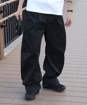CURVE BUGGY WORK PANTS / パンツ ボトムス カーブ タック ワンポイント ツイル ブラック