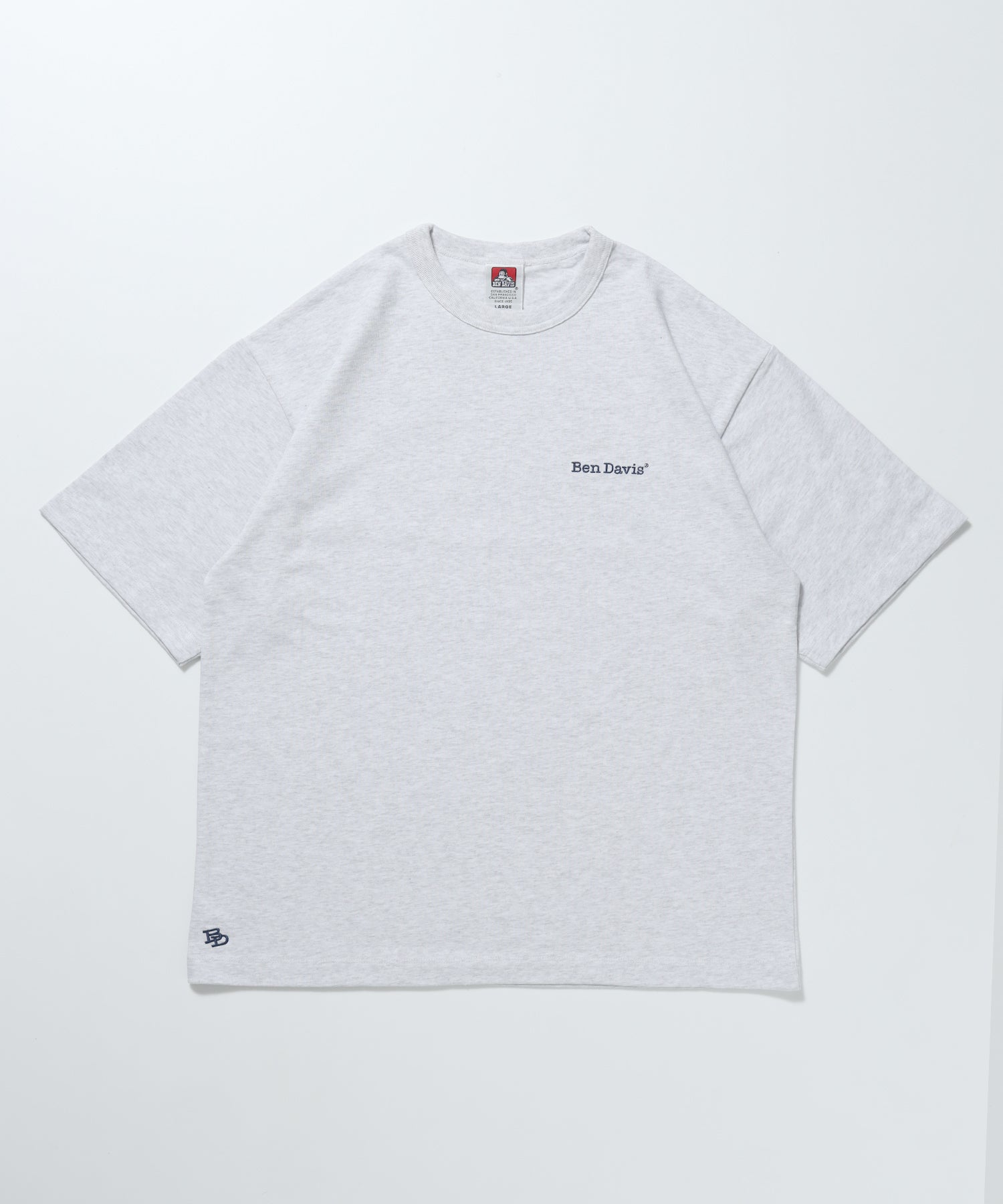 【BEN DAVIS(ベンデイビス)】NAVAL別注 エクストラヘビーオーバーT / 半袖 Tシャツ ワンポイント ブランドロゴ 刺繍 オフホワイト
