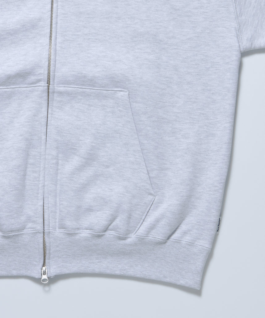 WALL TAGGING ZIP HOODIE / フーディ スウェット ジップパーカー ワイドシルエット オフホワイト